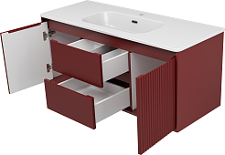 Brevita Тумба под раковину Wine 120 подвесная бордовая – фотография-7